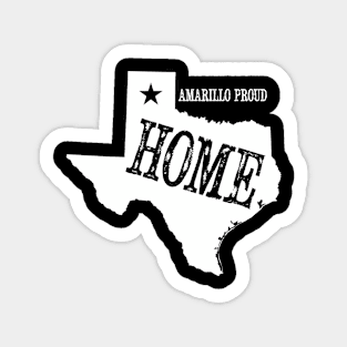 My Home is Amarillo (White Ink) Sticker